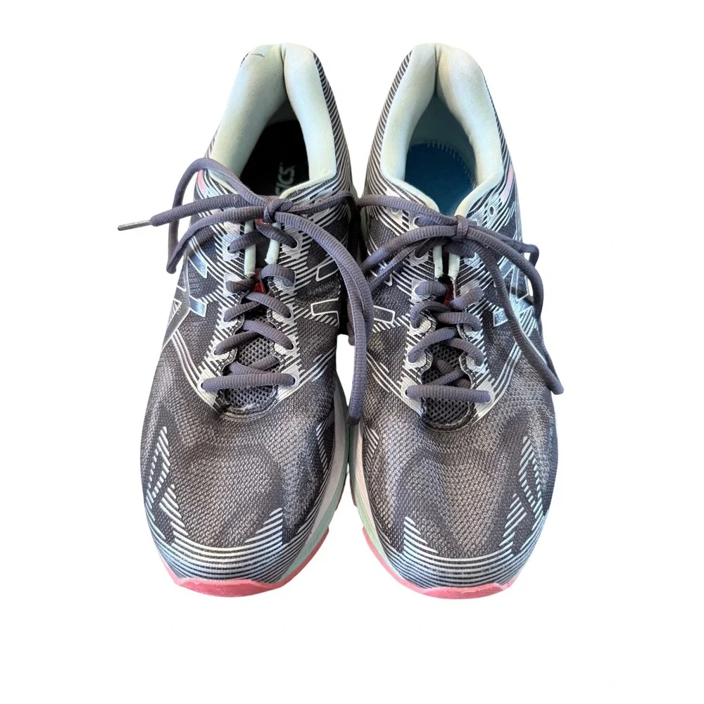 Asics‎ Gel-Nimbus 19 Gray Mint Running Shoes Womens 10 T750N Sneakers